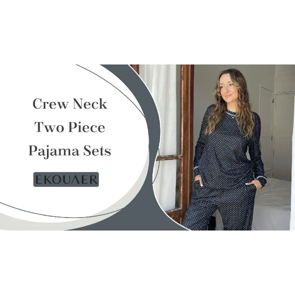 Women's 2-Pack Long Sleeve Pajama Set with Pockets, Soft Loungewear S-XXL
